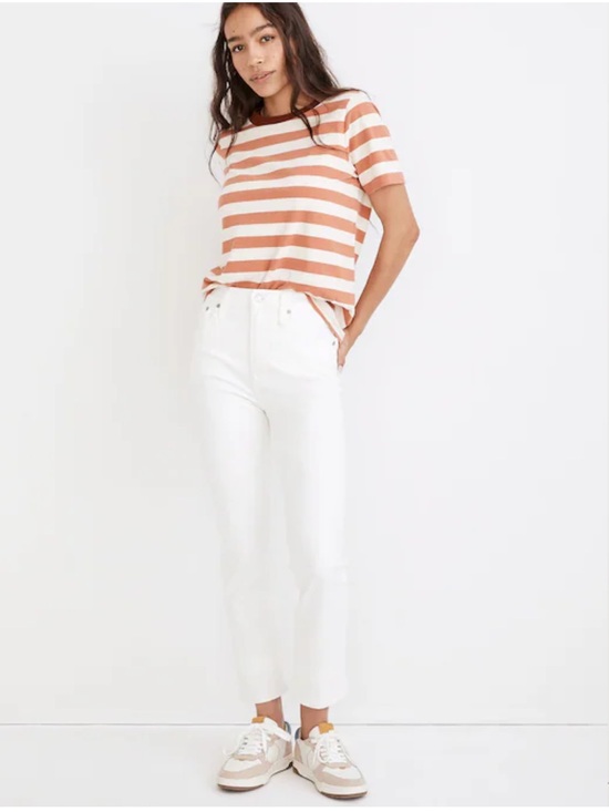 Madewell Denim - MADEWELL NWT Petite Curvy Perfect Vintage Jeans in Tile White Comfort Stretch 27